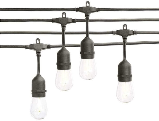 HamptonBayLighting 24-Light Indoor/Outdoor 48 ft. String Light with S14 Single Filament LED Bulbs