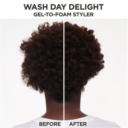 Carol's Daughter Wash Day Delight Hair Gel to Foam Mousse Styler and Hair Detangler for Curls with Aloe, Natural-looking Hold 8.5 fl oz