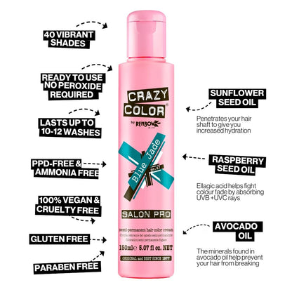 Crazy Color Peppermint Semi-Permanent Conditioning Hair Dye (150ml)