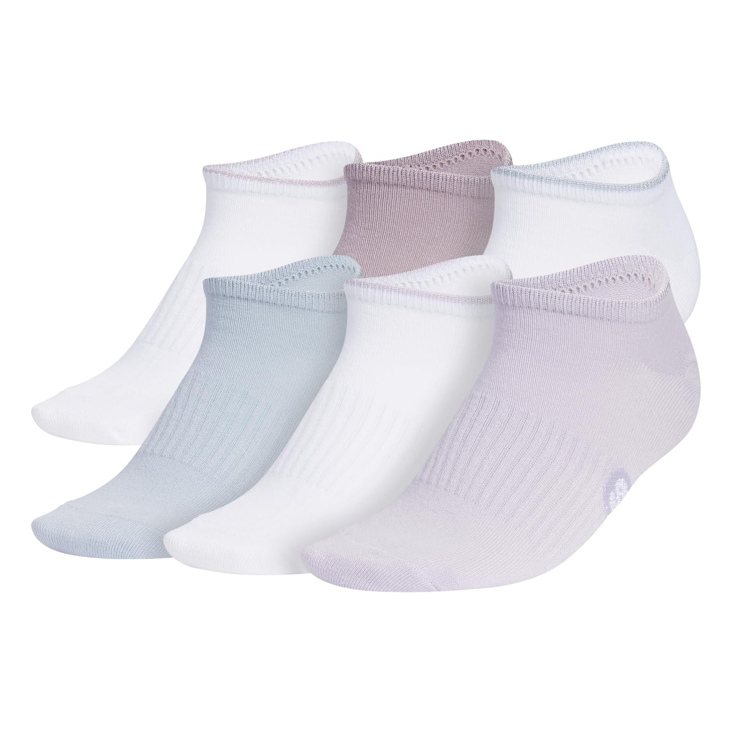 adidas Women's Classic Superlite Low-Profile No Show Socks (6-Pair) with Arch Compression for Non-Slip Fit and Breathable Comfort
