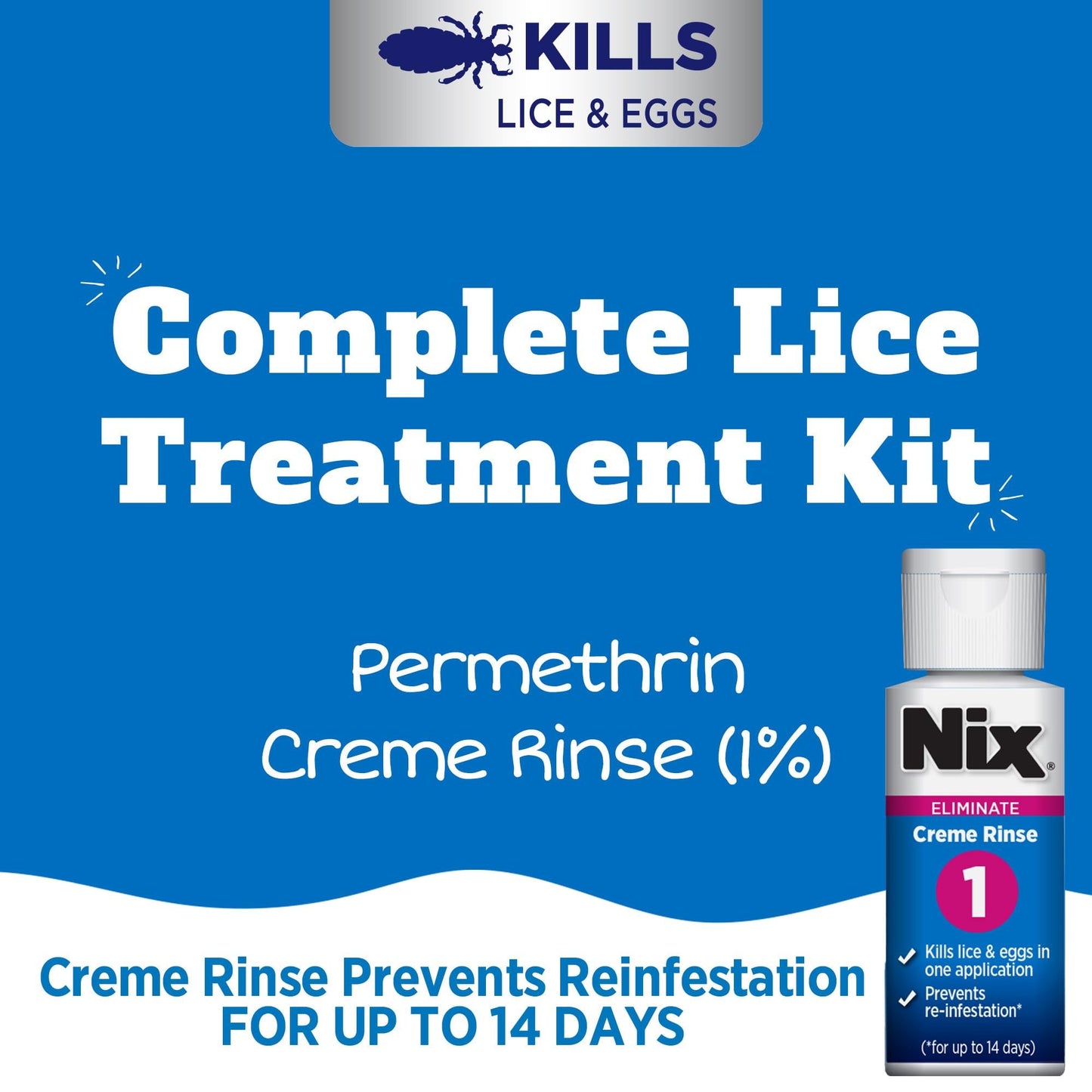 Nix Complete Lice Treatment Kit, Lice Treatment for Hair, Lice Spray for Home, Lice Comb