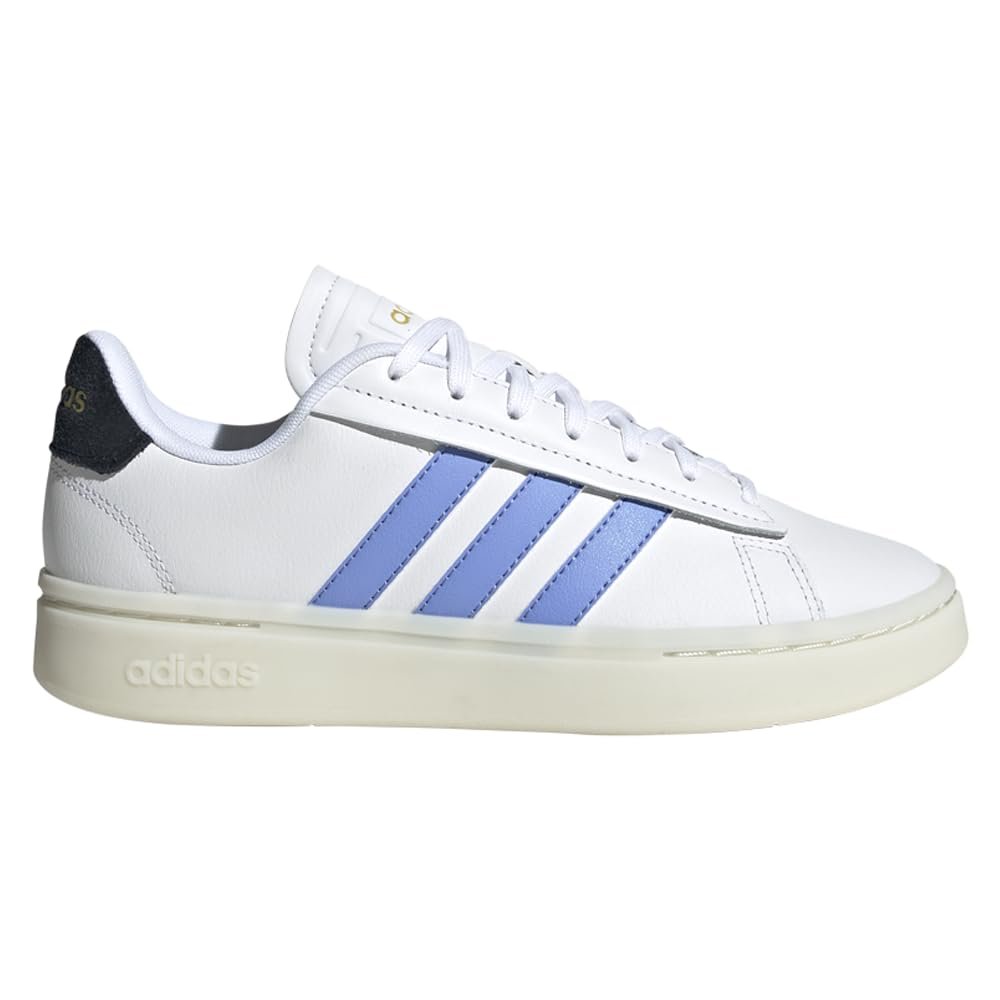 adidas Women's Grand Court Alpha Sneaker, White/Blue Fusion/Black, 9.5