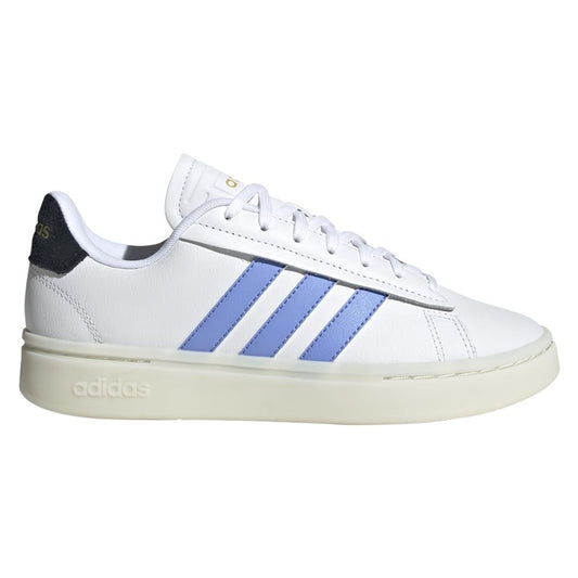 adidas Women's Grand Court Alpha Sneaker, White/Blue Fusion/Black, 9.5