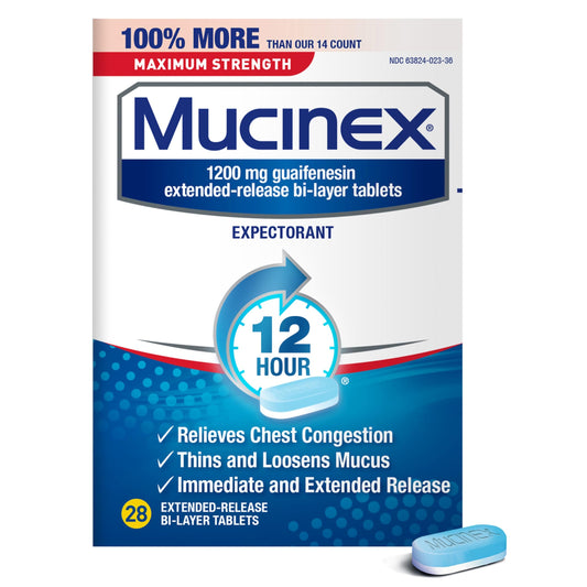 Mucinex Hr Max Strength Chest Congestion Expectorant Tablets