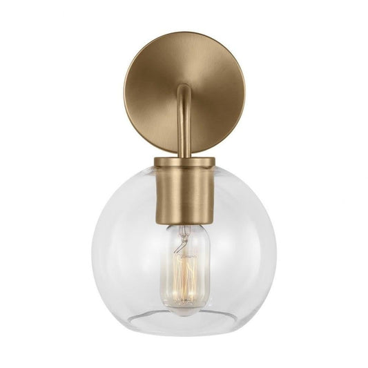 Sea Gull Lighting -Orley-1 Light Bath Vanity in Transitional Style-11.38 Inch Tall and 6.25 Inch Wide-Satin Brass Finish