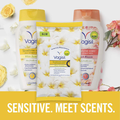 Vagisil Feminine Wash for Intimate Area Hygiene, Scentsitive Scents, pH Balanced and Gynecologist Tested