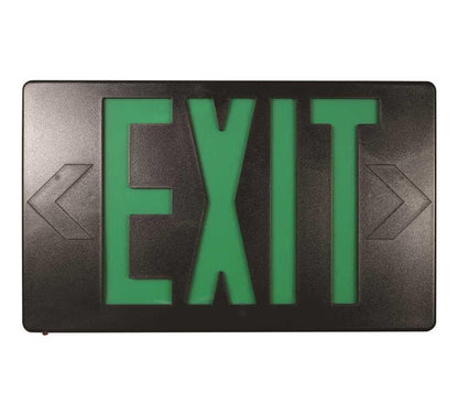 14-Watt Equivalent 120-Volt to 277-Volt Integrated LED Black Exit Sign with Ni-Cad 4.8-Volt