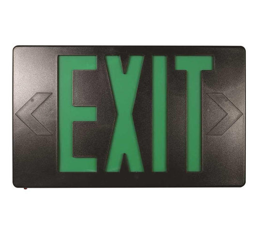 14-Watt Equivalent 120-Volt to 277-Volt Integrated LED Black Exit Sign with Ni-Cad 4.8-Volt