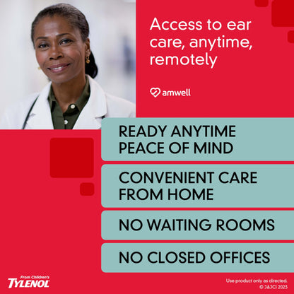 Children's Tylenol SmartCheck 2.0 Digital Ear Scope from Children's Tylenol, Otoscope with Light for iPhone & Android, Ear Camera; Includes 1 Otoscope Clamp, 12 Specula Tips; 6 pediatric tips, 6 child/adult tips