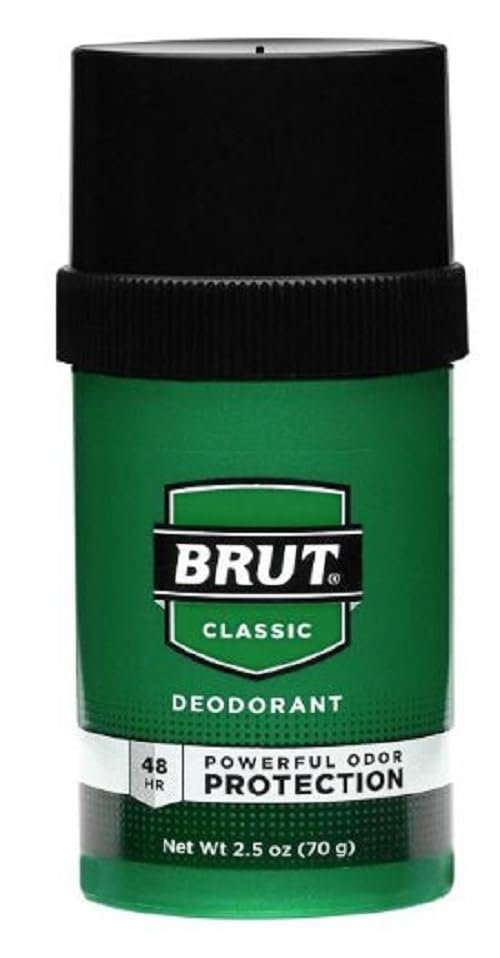 Brut Deodorant 2.25 Ounce Round Solid Classic (66ml) (2 Pack)
