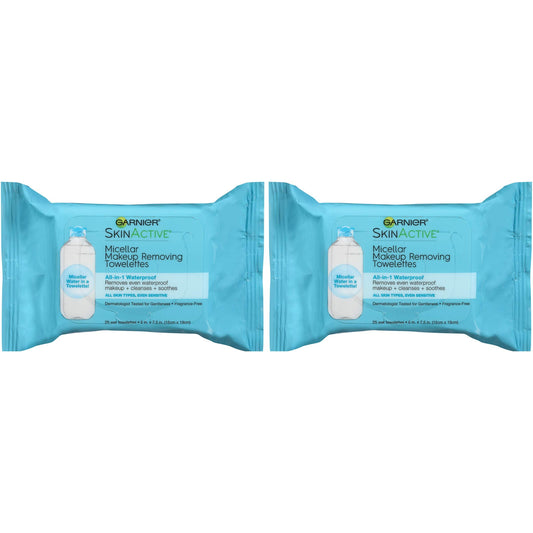 Makeup Remover Face Wipes for Waterproof Makeup by Garnier SkinActive Micellar