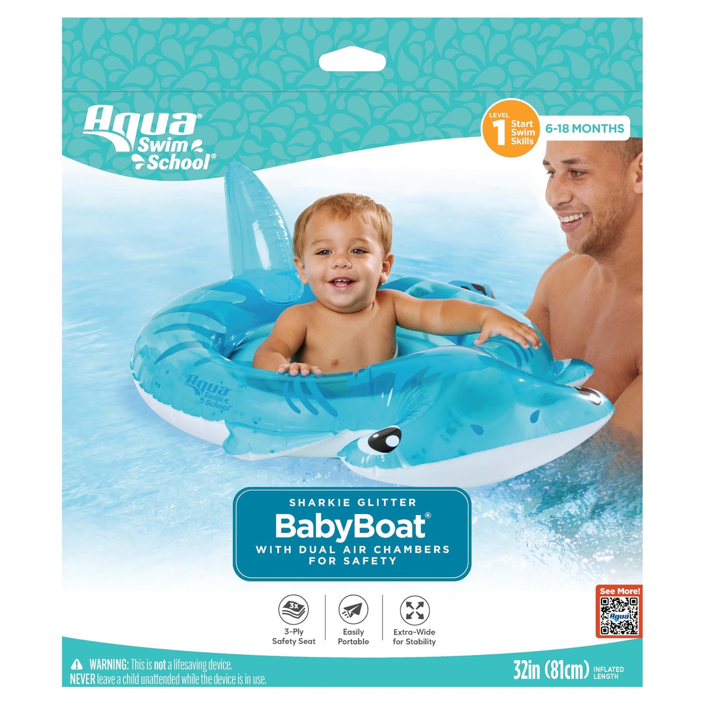 SwimSchool Infant Baby Pool Floats, Free Swimming, Super Buoyant – Ages 6-24 Months – Multiple Colors/Styles – Adjustable Canopies and Seats, Splash & Play Baby Floaties