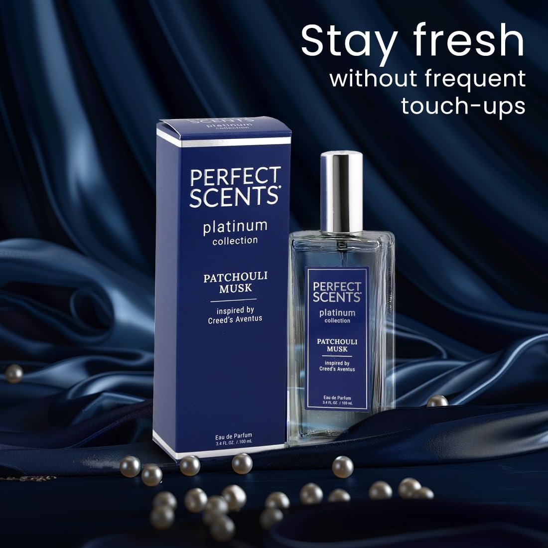 Perfect Scents Fragrances | Inspired by Creed’s Aventus | Platinum Collection | Patchouli Musk | Men’s Eau de Parfum | CLEAN, Vegan, Paraben & Phthalate Free | Never Tested on Animals | 3.4 Fl Oz