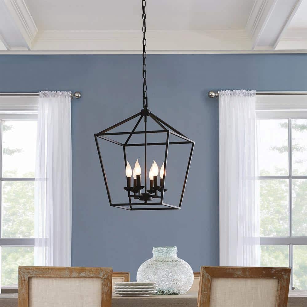 Home Decorators Collection Weyburn 6-Light Bronze Caged Chandelier