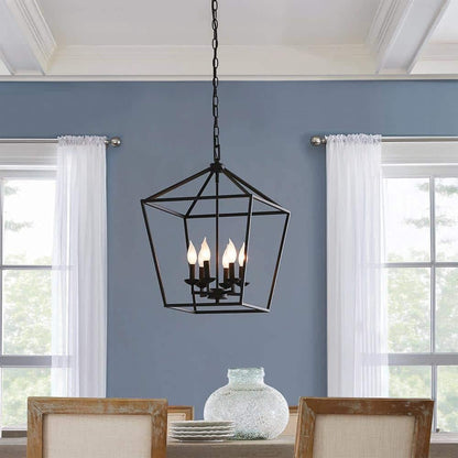 Home Decorators Collection Weyburn 6-Light Bronze Caged Chandelier