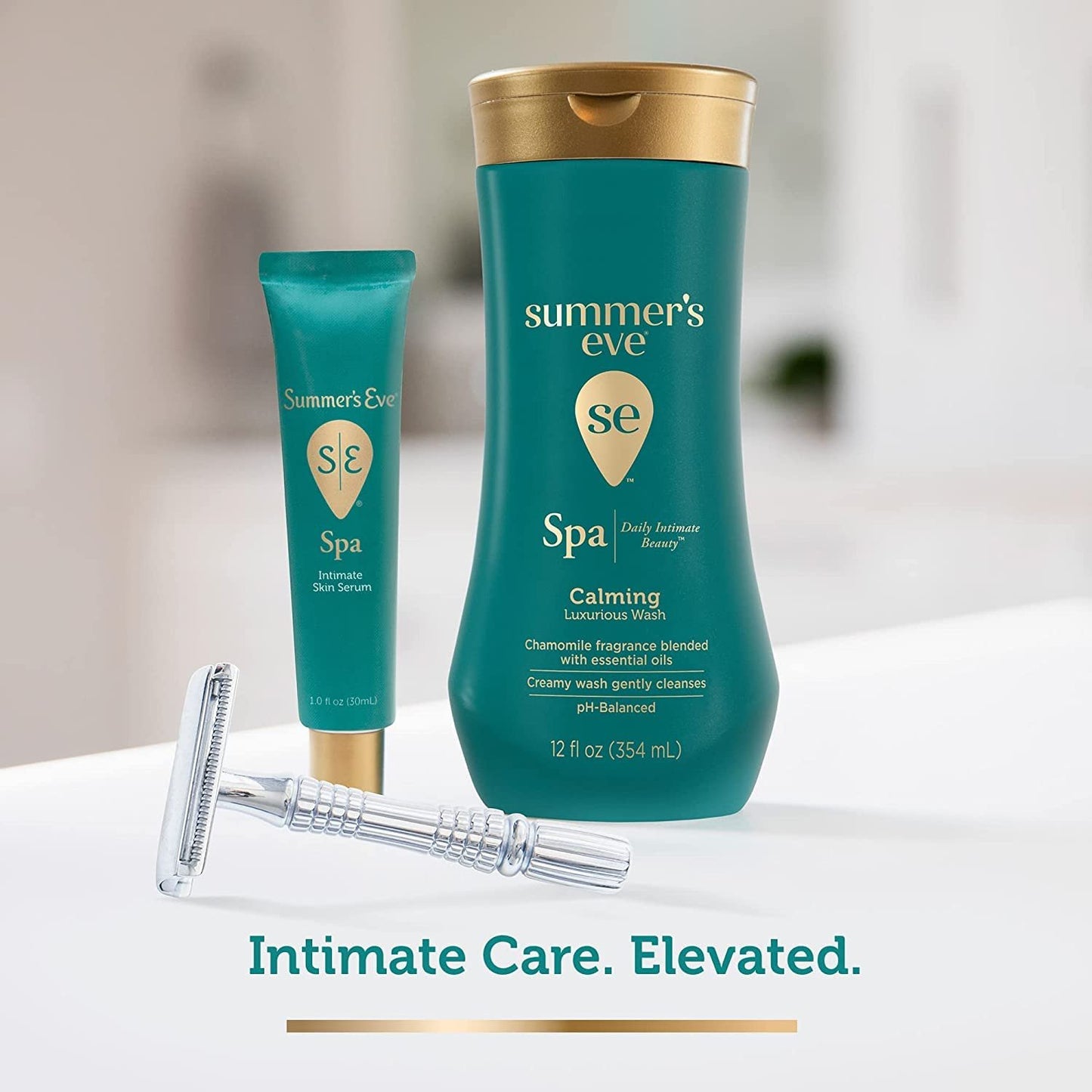 Summer's Eve Spa Daily Intimate Beauty, Luxurious Skin Serum, Post Shave Fragrance Free Women’s Hydrating Serum, 1oz Tube (Pack of 3)