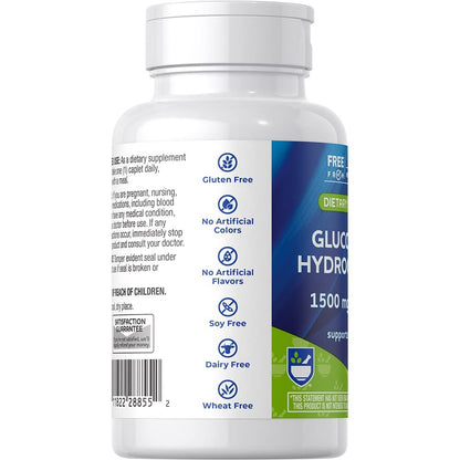 Rite Aid Glucosamine Hydrochloride Caplet - Joint Support Supplement, Antioxidant Properties, Helps with Inflammatory Response, Occasional Discomfort Relief for Back, Knees & Hands