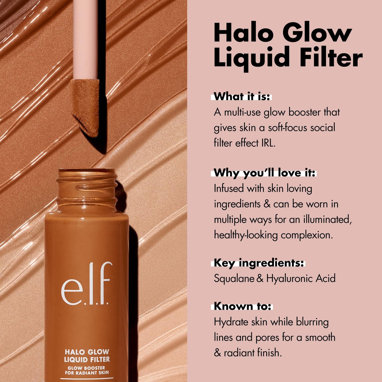 ELF halo glow complextion booster liquid vegan cruelty free