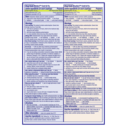 Vicks DayQuil and NyQuil Combo Pack, Cold & Flu Medicine, Powerful Multi-Symptom Daytime and Nighttime Relief for Headache, Fever, Sore Throat, Cough, 24 Count, 16 DayQuil, 8 NyQuil Liquicaps