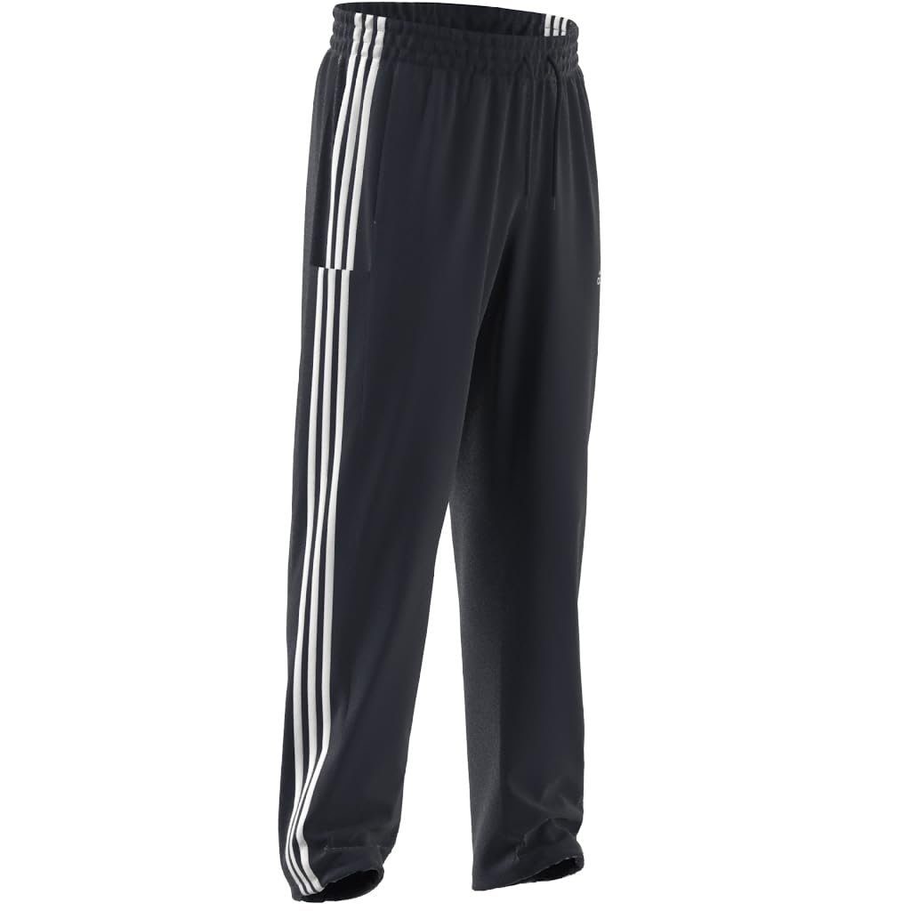 adidas Mens Aeroready Essentials Elastic Cuff Woven 3-Stripes Pants Casual Comfort Technology - Black