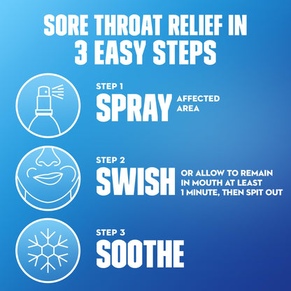 Mucinex Instasoothe Sore Throat Relief, Throat Numbing Spray Starts to Work On Contact, Sore Throat Pain Medicine, Relieves Pain, Cherry Flavor Throat Spray