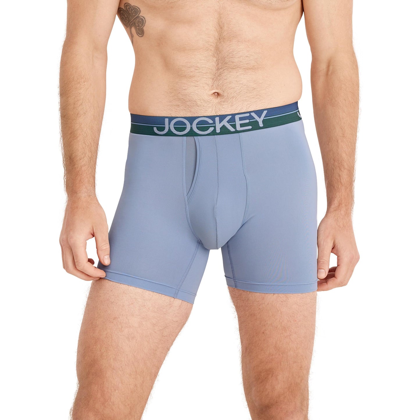 Jockey Men's Underwear Infinite Cool Microfiber Stretch 6" Boxer Brief - 3 Pack