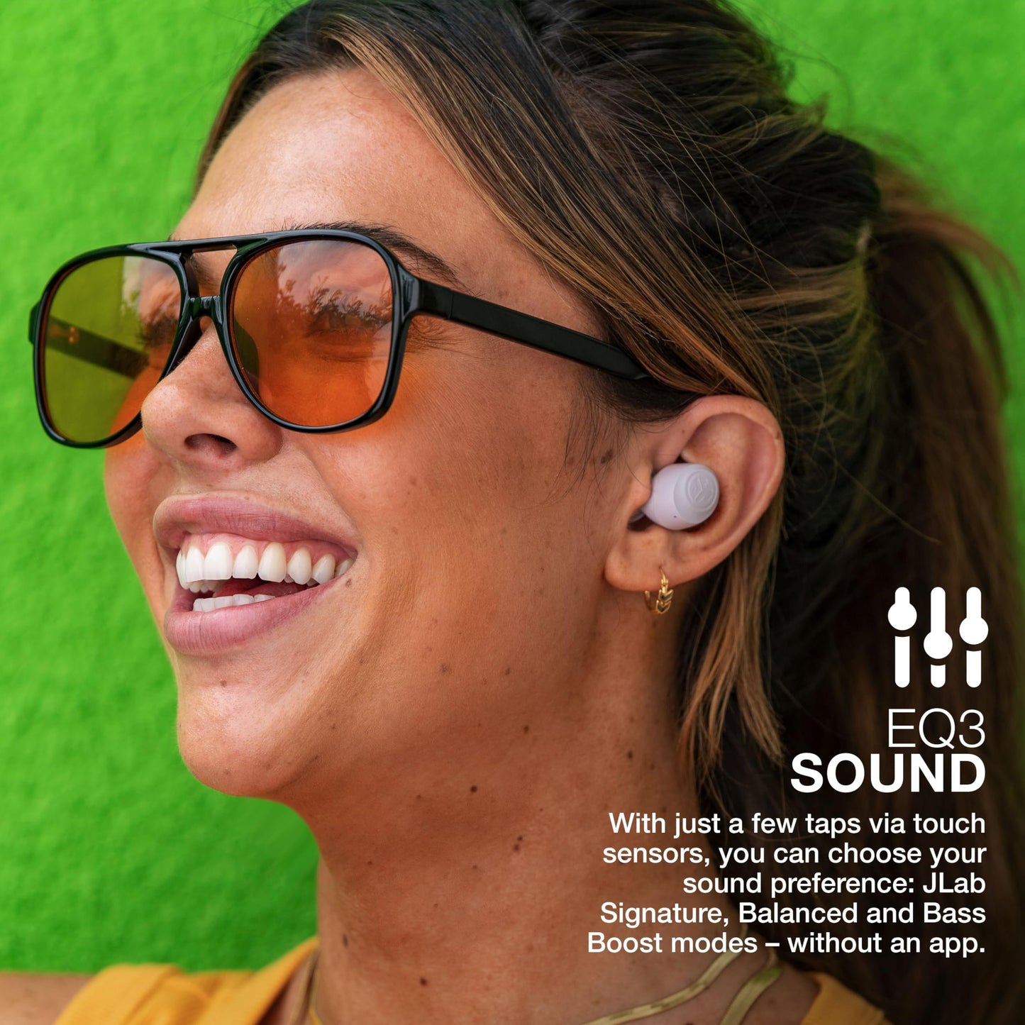 JLab Go Air Pop True Wireless Earbuds, in Ear Headphones, Bluetooth Earphones, Ear Buds with 32H Playtime, Bluetooth Earbuds with Microphone, USB Charging Case, Dual Connect, EQ3 Sound