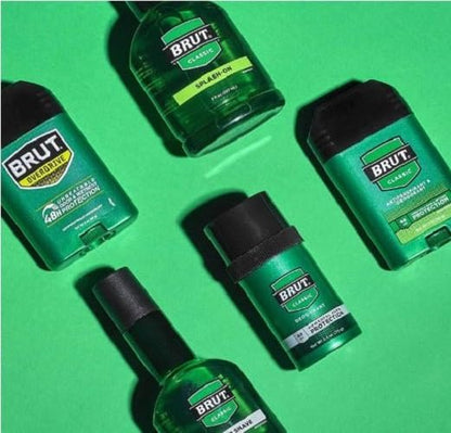 Brut Deodorant 2.25 Ounce Round Solid Classic (66ml) (2 Pack)