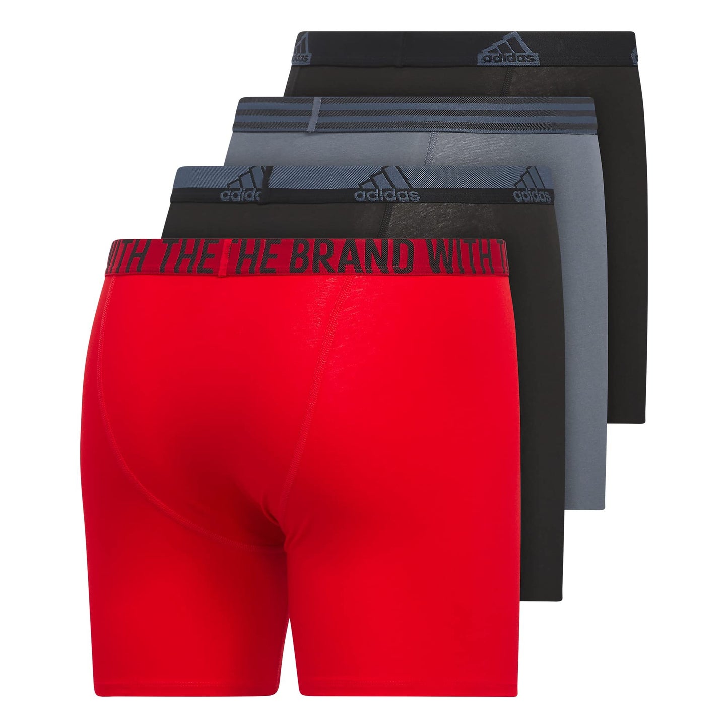 adidas Men's Stretch Cotton Boxer Brief Underwear (4-Pack)
