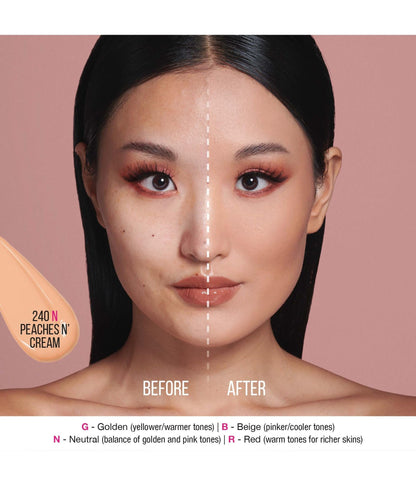 HUDA BEAUTY #FauxFilter Luminous Matte Foundation 245B Peaches N Cream