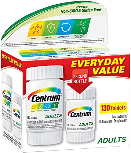 Centrum Adult Multivitamin/Multimineral Supplement with Antioxidants,100 plus 30 Count